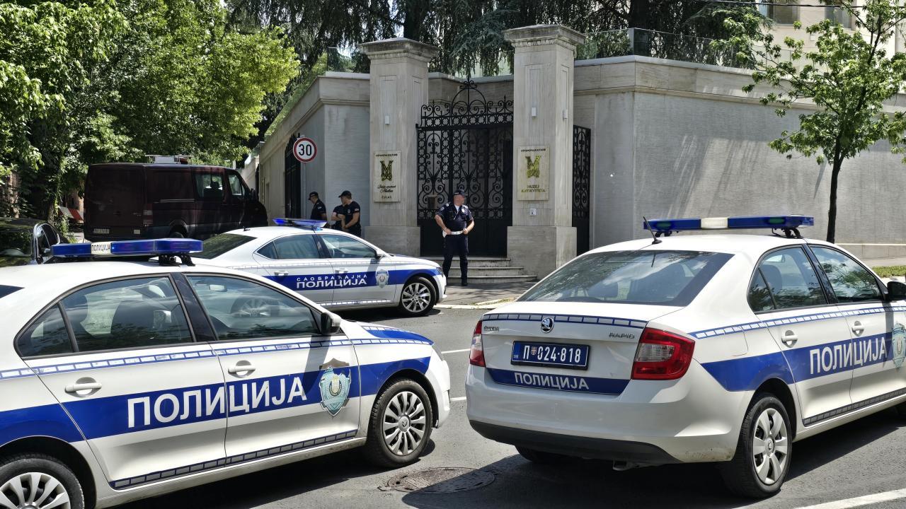 Knife attacker shot dead outside Israel's embassy in Belgrade as Serbia raises terror threat to highest level