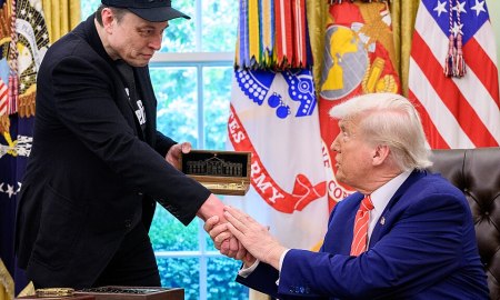 Trump presents Musk with National Medal of Science as feud gives way to reconciliation